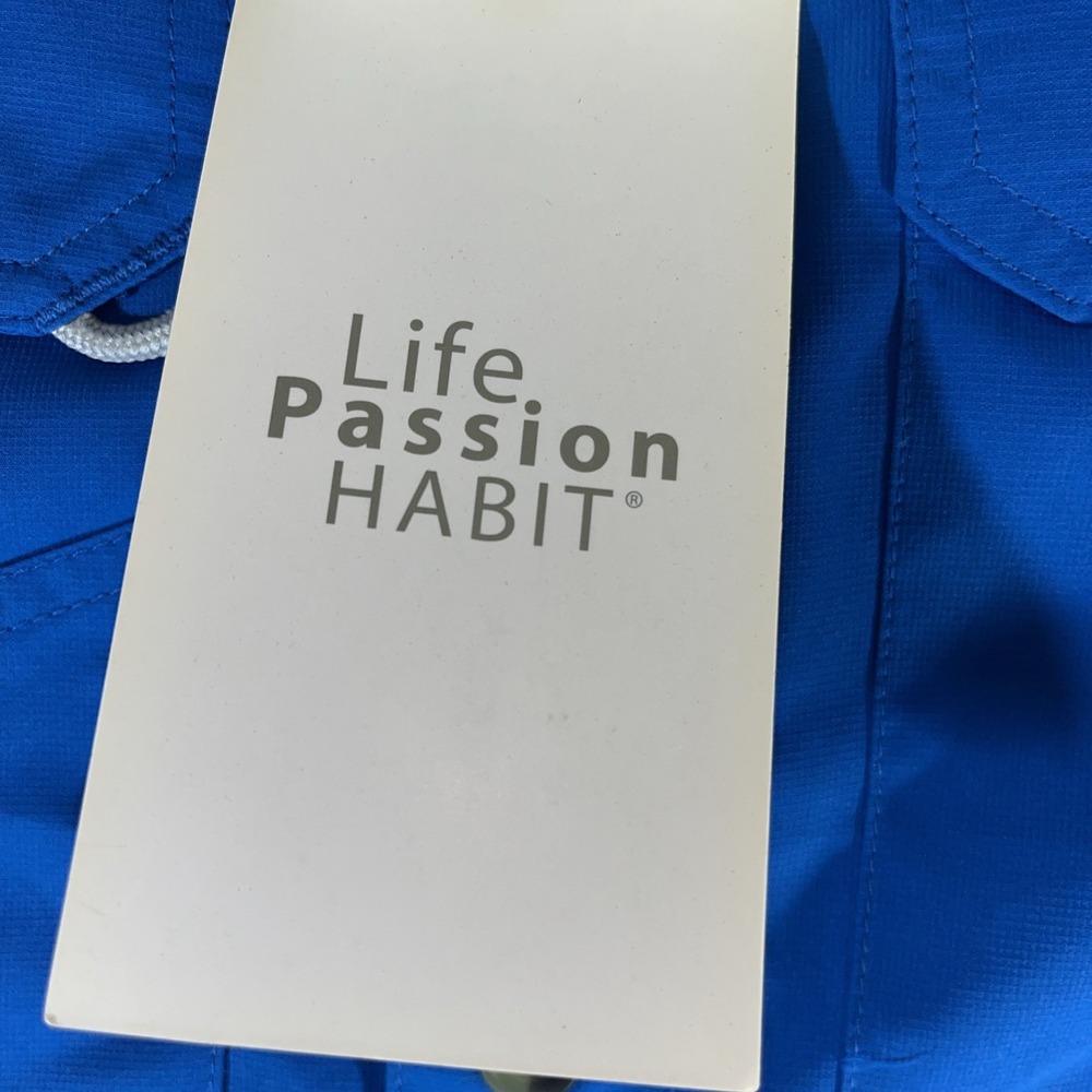 Habit River Guide Shirt Men's M Blue Short Sleeve Vented Solar Factor 40+ NWT - Picture 8 of 15